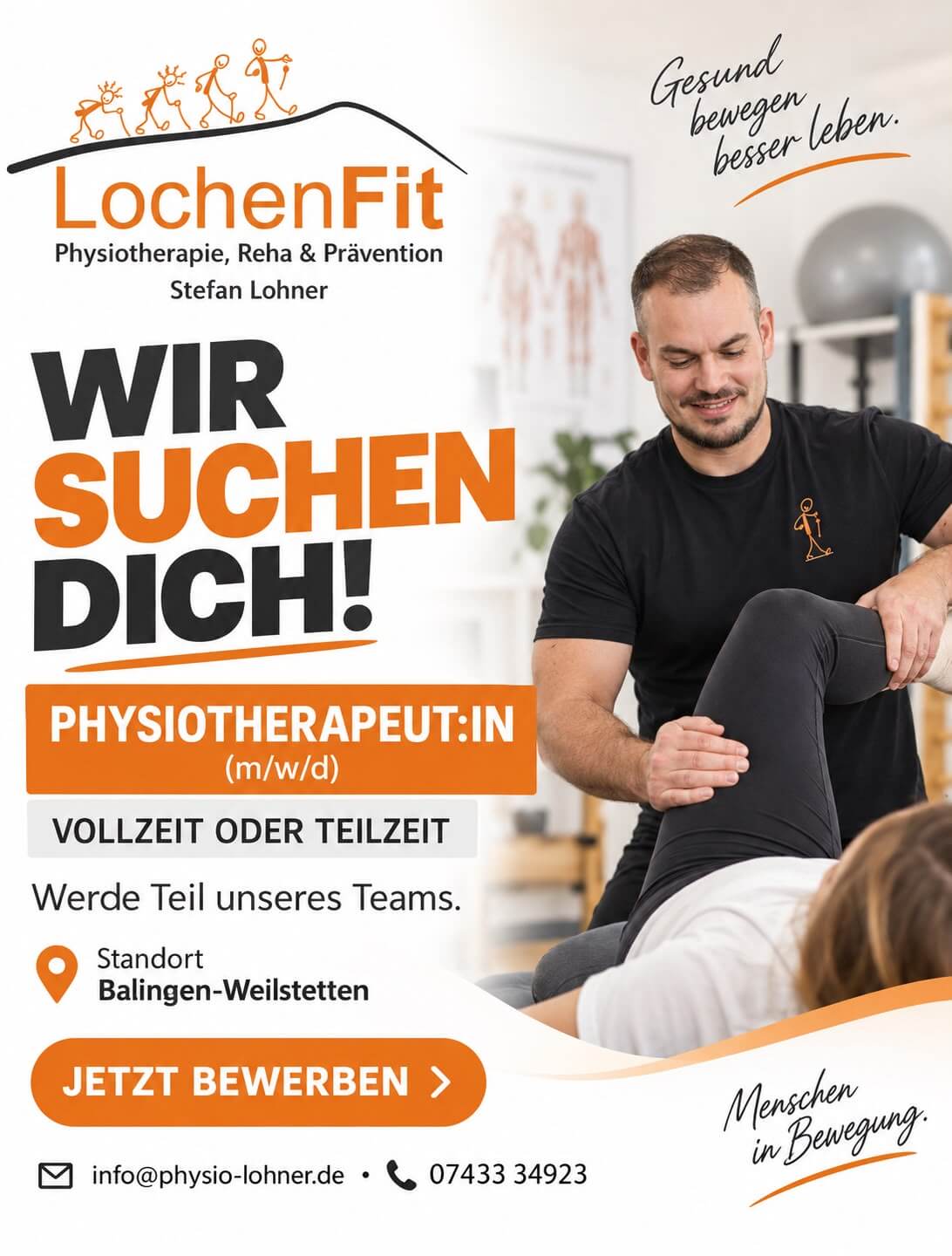 Physio Lohner Stellenausschreibung - Wir suchen Dich